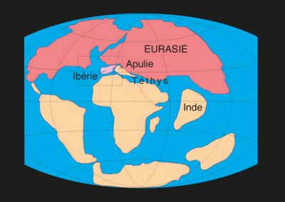 Carte de l'Eocène.