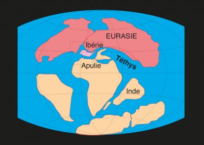 Carte du Crétacé.