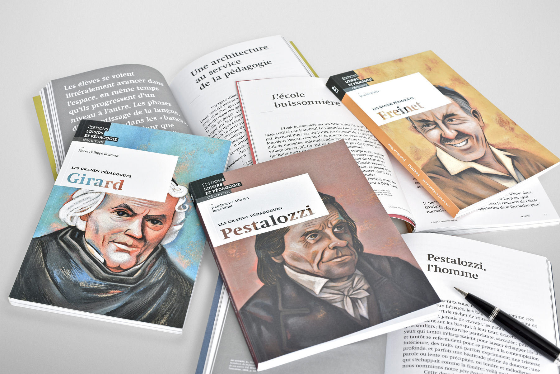 Une collection consacrée aux grands pédagogues Photo des livres de la collection «Les grands pédagogues».