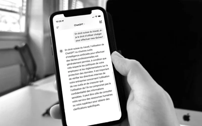 Ai-je le droit dâ€™utiliser lâ€™intelligence artificielle gÃ©nÃ©rative au travail?: le billet de Jean Christophe Schwaab